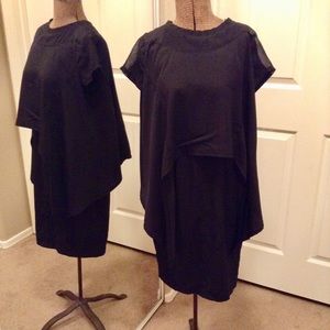 Sexy caped black cocktail dress!